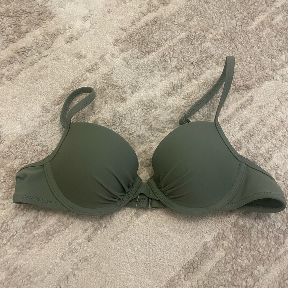 sage green bathing suit top
